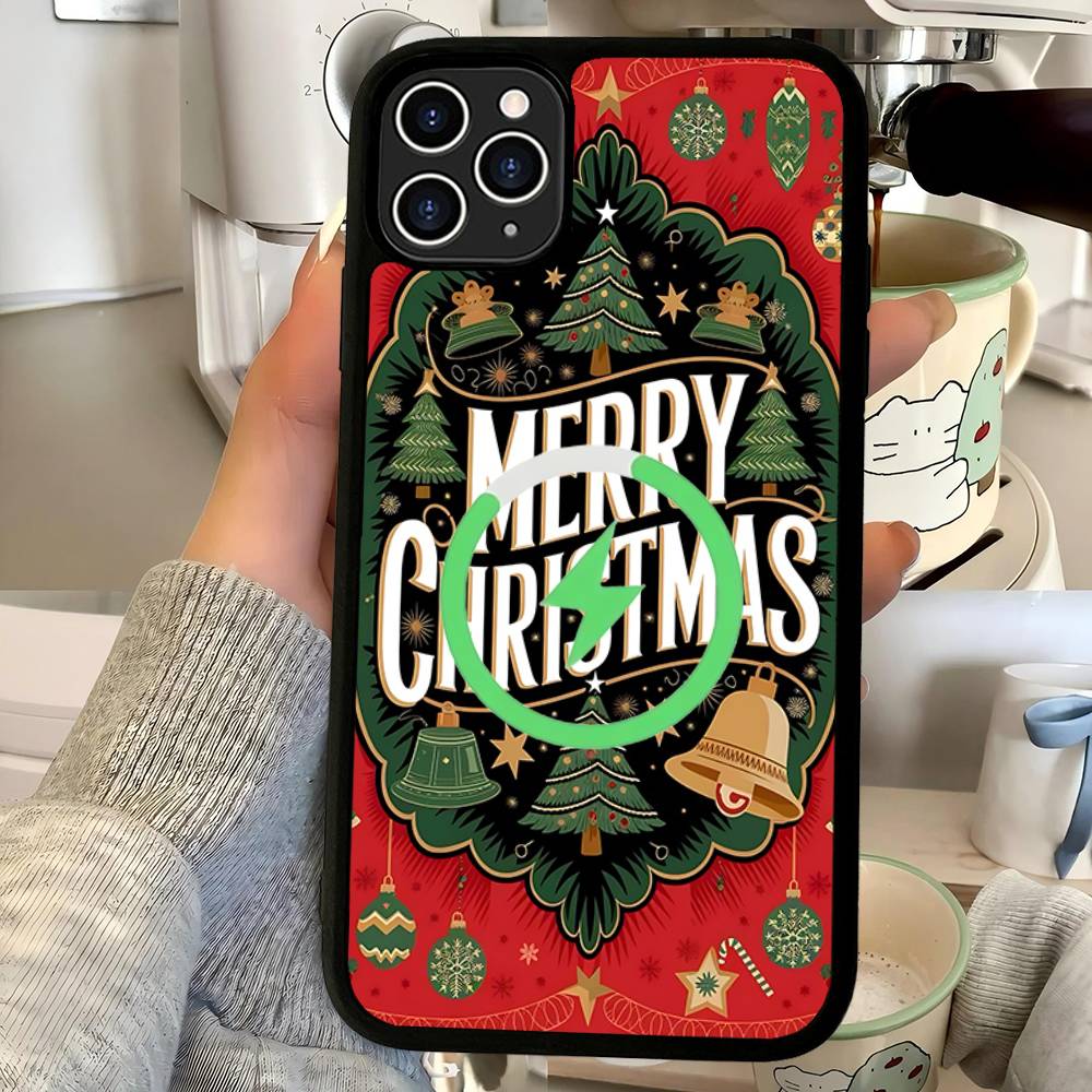 Merry Christmas For Magsafe Magnetic Phone Case For IPhone 17 16 Pro Max 15 Plus 14 13 12 11 Cover