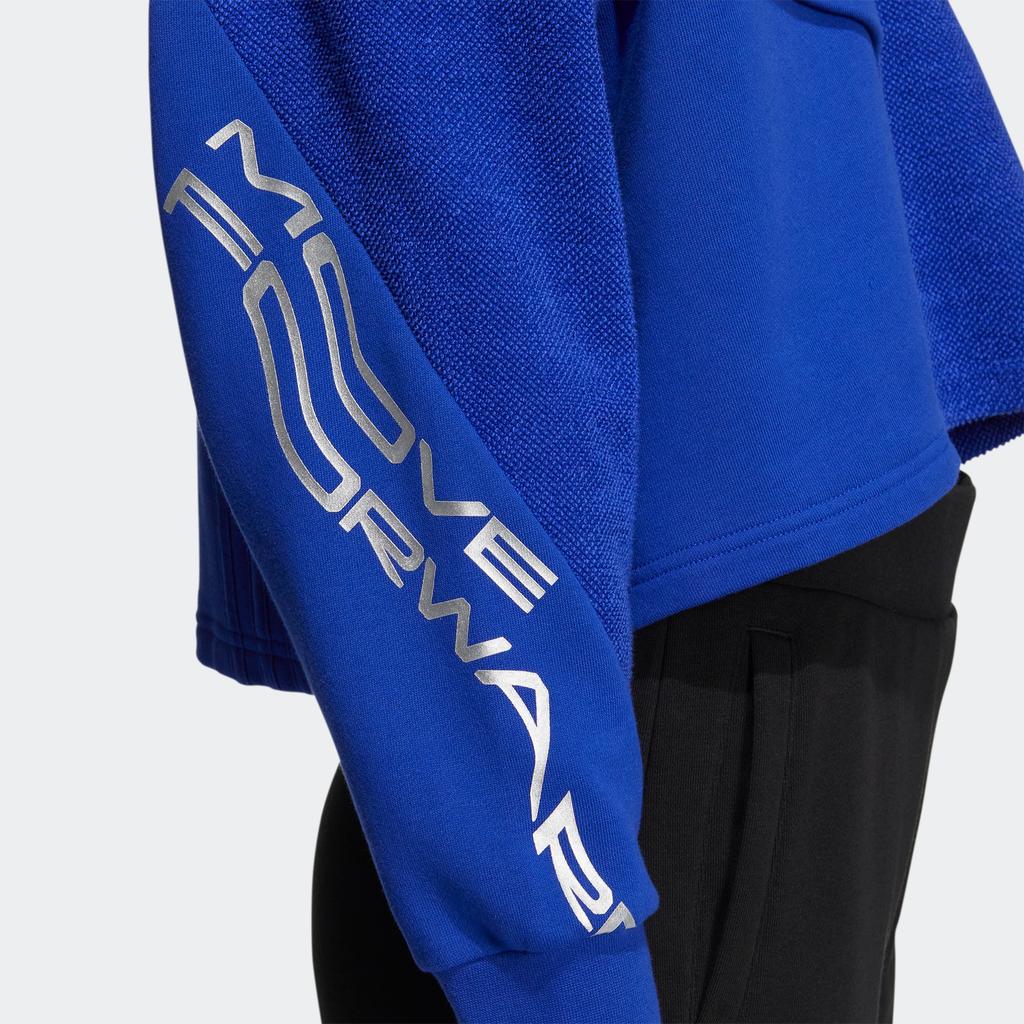 Adidas Neo Alphabet Logo Print Hoodie Women Tops Blue IA6755