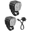 LED Bike Front Light Bicycle Light USB Charging with Horn Cycling Safety Flashlight 2 In 1 7 Light Modes Cycling Accessories