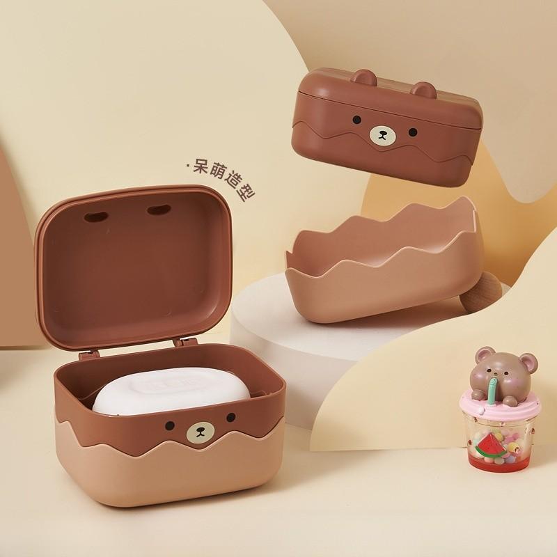 Creative Rabbit Soap Container With Double Layer Waterproof Travel Soap Holder For Bathroom Or Travel
