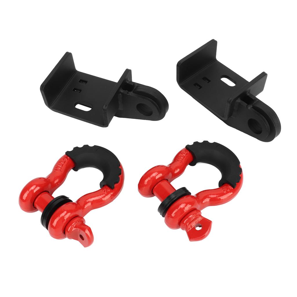 1 Paar Abschlepphakenhalterung vorne mit 34-Zoll-Schäkeln Schwerstahl Winden-Abschlepp-Montageplatte