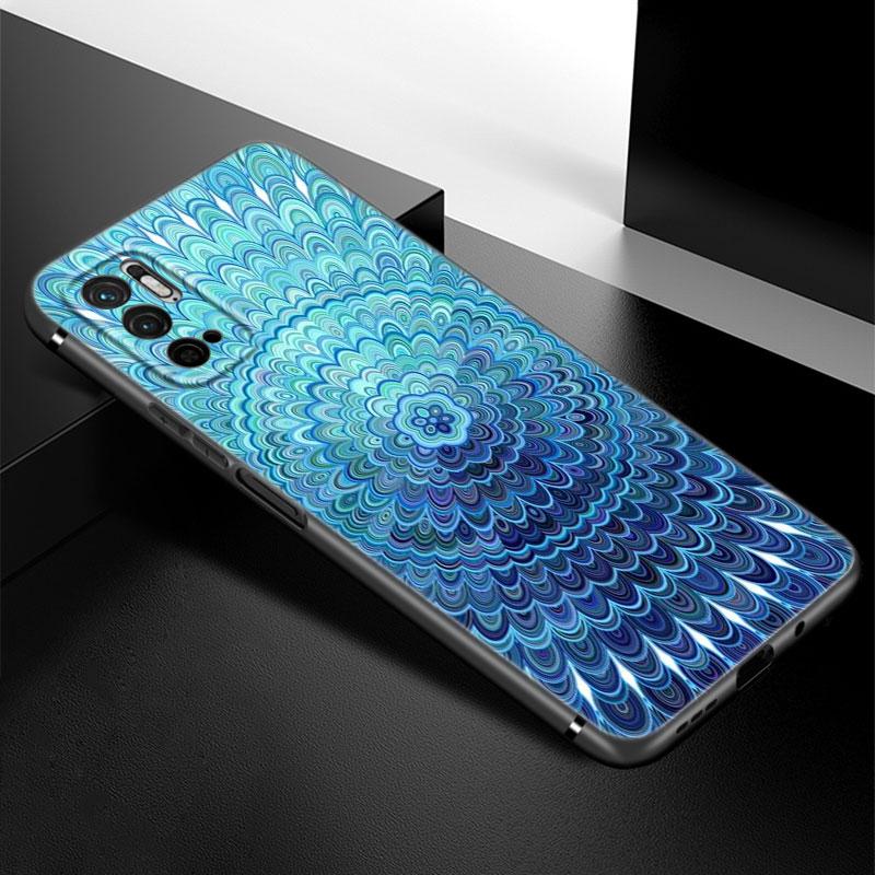Mandala Chakra Yoga Telefon Fall Für Xiaomi Redmi Hinweis 7 8 9 10 Lite 11 11E 11T 12 Pro 11S 4G 10T 5G 8T 9S 10S TPU Schwarz Abdeckung