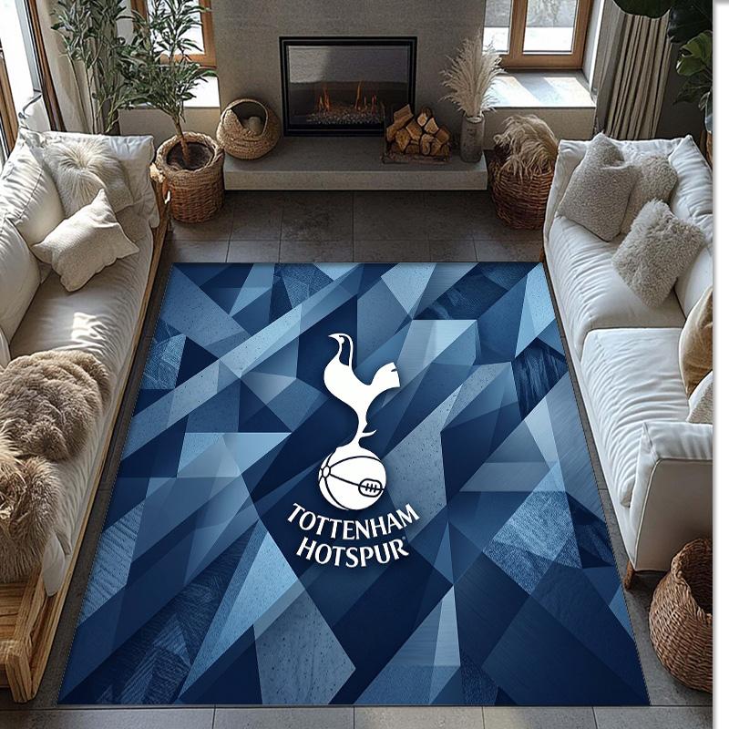 Tottenham Hotspur Bedrukte Flanellen Vloerkleed Antislip Zacht Polyester Vloerkleed Binnen Decoratie Mat voor Slaapkamer Woonkamer Bank
