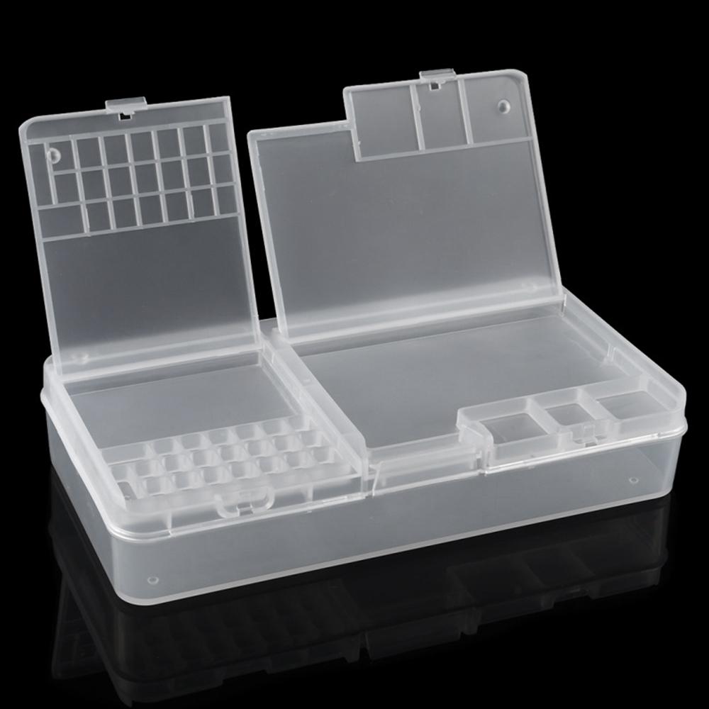 

W203 Double Layer Mobile Phone Repair Storage Box for IC Parts Smartphone Opening Tools Collector Type A