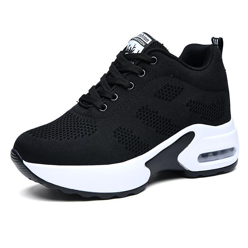 Women's 2020 Fly-Knit Height-Increasing Casual Sneakers