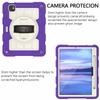 For iPad Pro 11 (2024) Kickstand Case with Shoulder Strap Rotating Hand Strap PC+TPU Tablet Cover