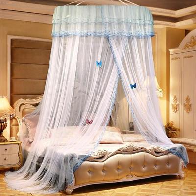High Quality Princess Lace Dome Insect Bed Canopy Netting Curtain Elegant Round Mosquito Net Household Big Bed Bedding Comfortable Sleep