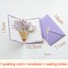3D Pop-up Stil Kreative minimalistische Grußkarte Original Blumen Segenskarte Geburtstagsparty Einladung Brief Geschenk