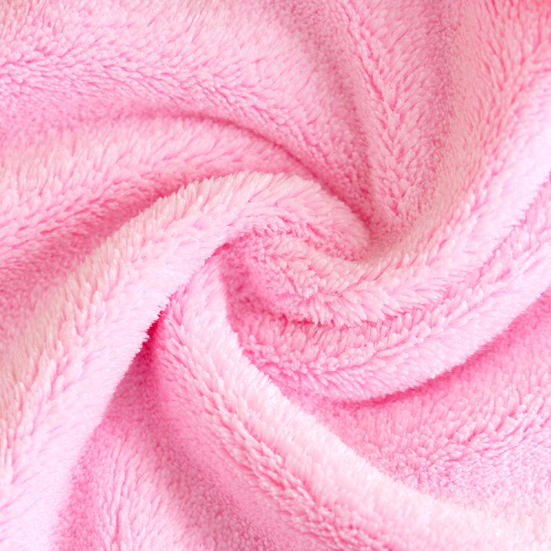 Coral Fleece Absorbent Cartoon Hand Towel - Cute, Hangable, Lint-Free