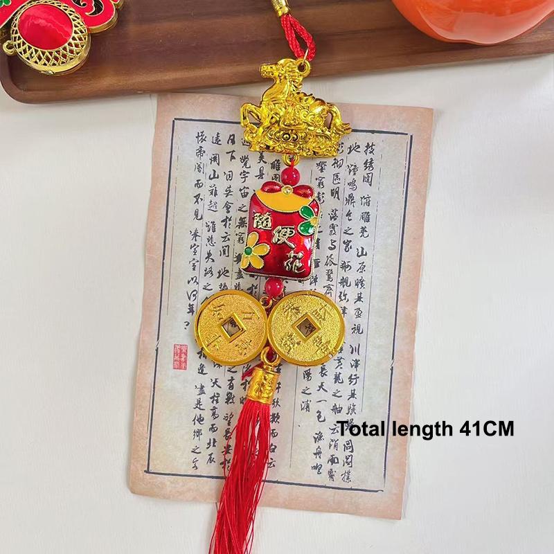 2026 Year Of The Horse Wall Hanging Ornament Chinese New Year Lucky Decoration Accessories Housewarming Small Pendant Gifts
