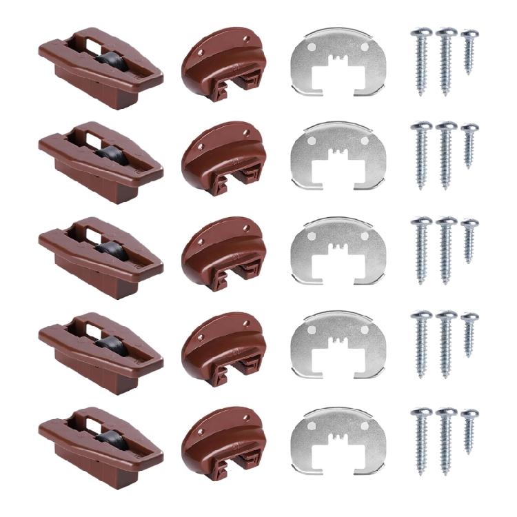 

5pcs Drawer Slides with Metal Backing & Screws Drawer Track Guides and Glides Drawer Repair Parts for Dresser Enduring 1