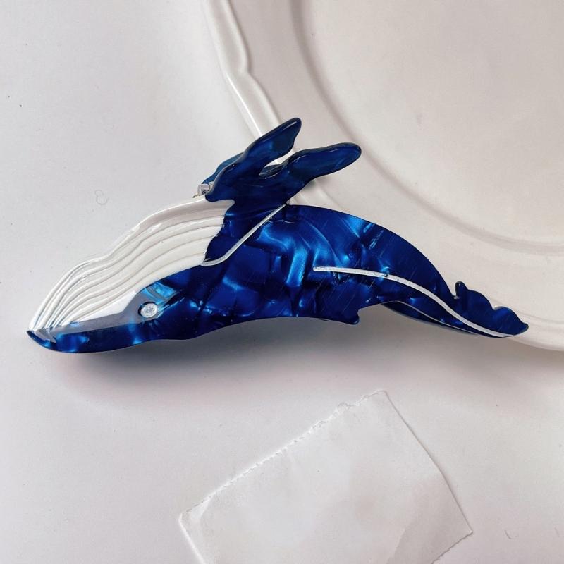 Acrylic Whale Hair Clip Elegant Whale Hair Clamp Multifuntional Hairstyle Accessory Suitable for Wedding and Party