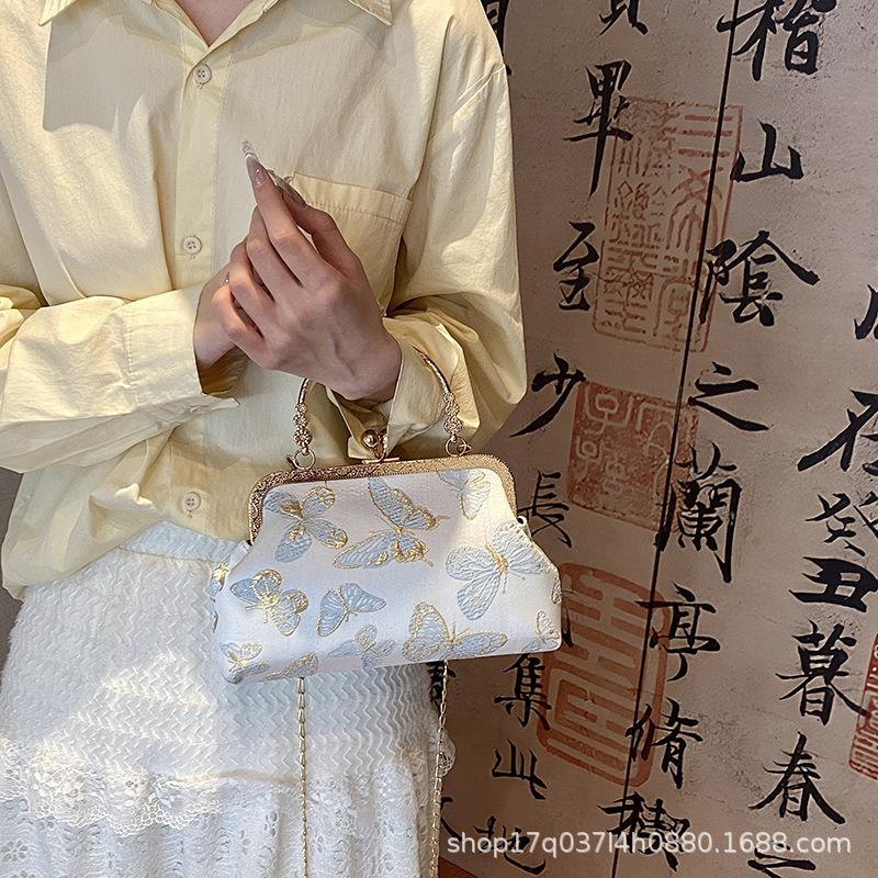 Piękna swobodna torba na jedno ramię Crossbody Modna osobowość Cheongsam Atmosferyczny styl narodowy Hanfu Ręczna damska torba muszlowa