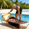 Lion Pattern Under the Setting Sun Polyester Microfiber Beach Towel Is Highly Absorbent, Suitable for Swimming and Beach Outings