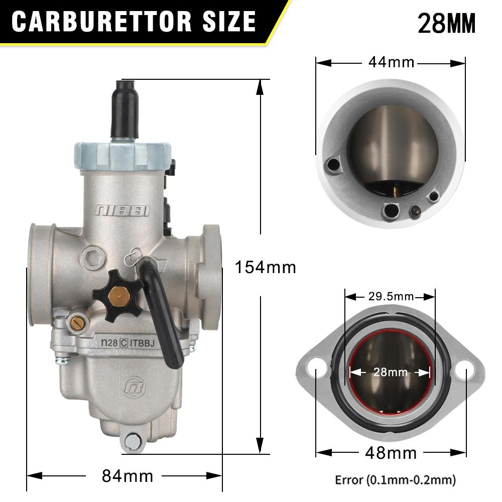 NIBBI PEZ 28 30mm Vergaser Mit Vergaserdüsen 50cc 125cc 250cc Motor Für Gy6 Yamaha Kawasaki Suzuki Pitbike Motorrad Zubehör