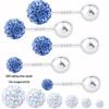 S925 Sterling Silver Needle Round Bead Shamballa Sparkling Diamond Stud Earrings for Earring Holes