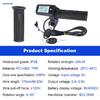 Full Twist Throttle, 8 Pin EBike Throttle 36V/48/60V Universal with 3 Speed Adjustment, LCD Speed Display, Key Switch, Electric Scooter Twist Grip