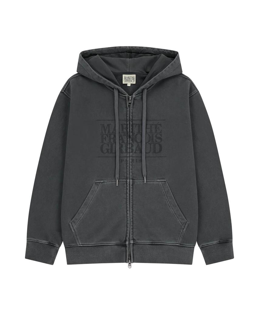 Marith + Franois Girbaud Classic Logo Dyeing Hoodie Zipup Charcoal