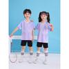 Kids Quick-Dry Badminton Set Short Sleeve Sport Jersey Unisex Tennis Volleyball Training Outfit