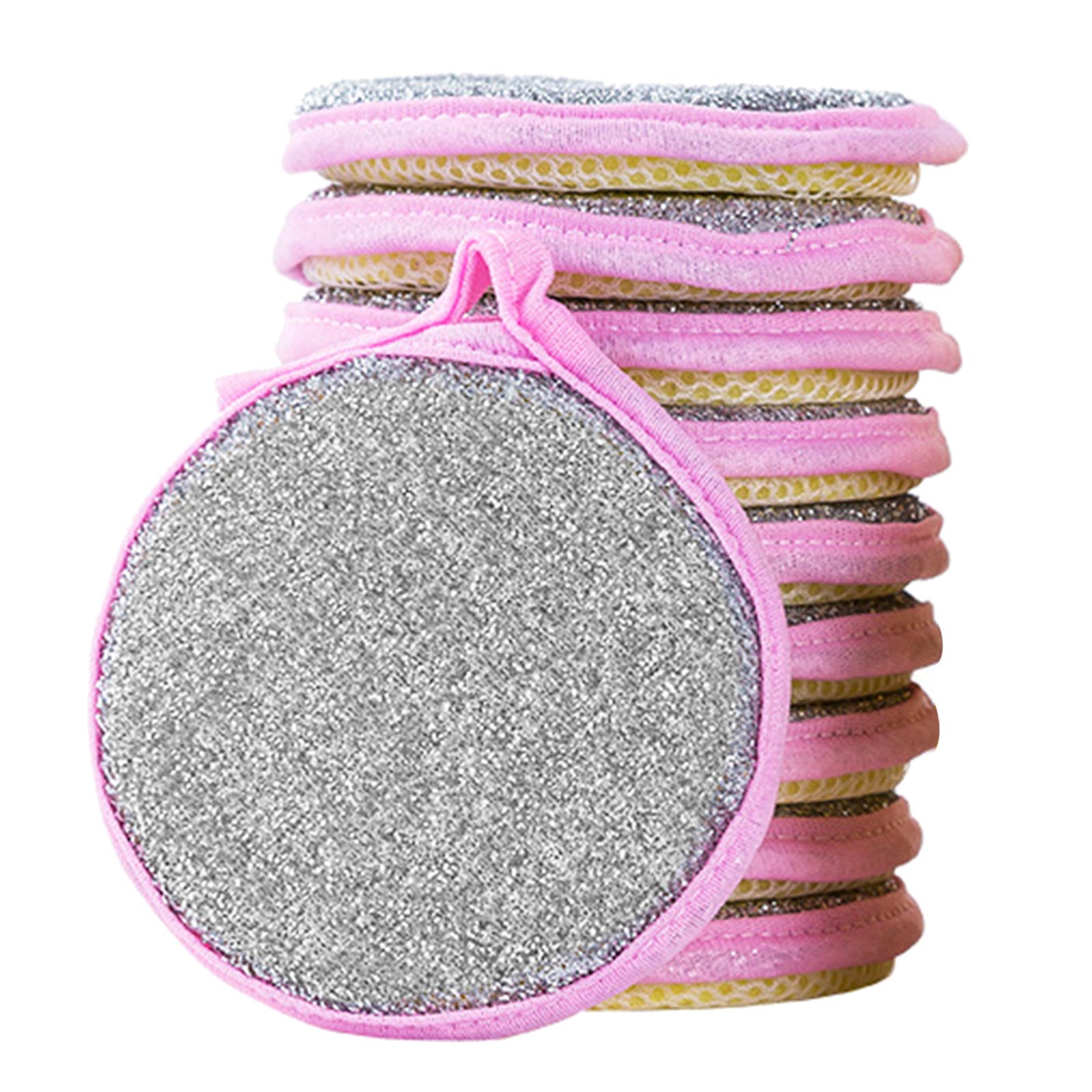 Dishwashing Sponge Household Kitchen Cleaning Scouring Pad For Dishes Washing Kitchen Sponges Cellulose Sponge 1 розовый