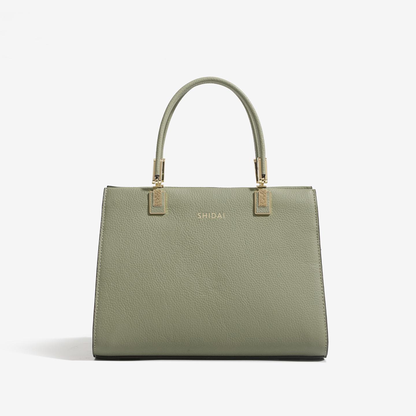 Женская стильная классическая сумочка, сумка через плечо, большая вместимость, съемный плечевой ремень на молнии 25x12x18cm зелёный