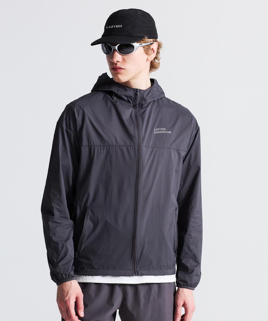 Lazybee [Summer Set] Airglide Packable Running Windbreaker + 5-Inch 2-In-1 Shorts Set M Charcoal