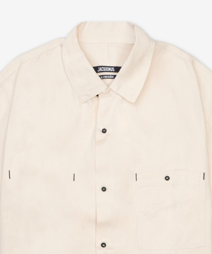 JACQUEMUS La Chemise De Nimes Aloe Short Sleeve Shirt - Off-White / 255De0601516110