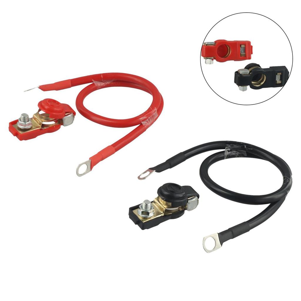 Complete Set of 2 Battery Cables with M8 Connectors 50cm Length 16mm2 5AWG for 12V For Car and Solar Batteries