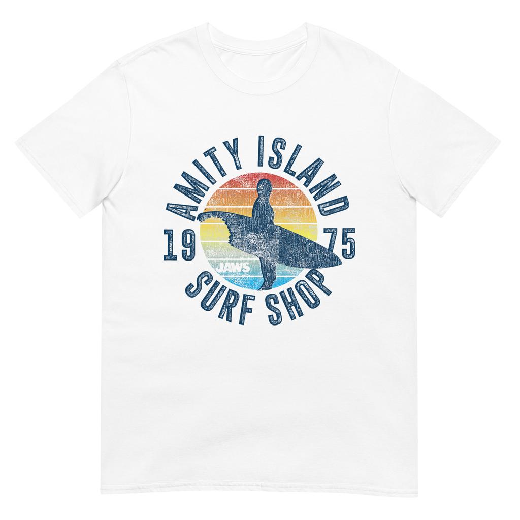 Jaws Amity Island Surf Board Tshirt