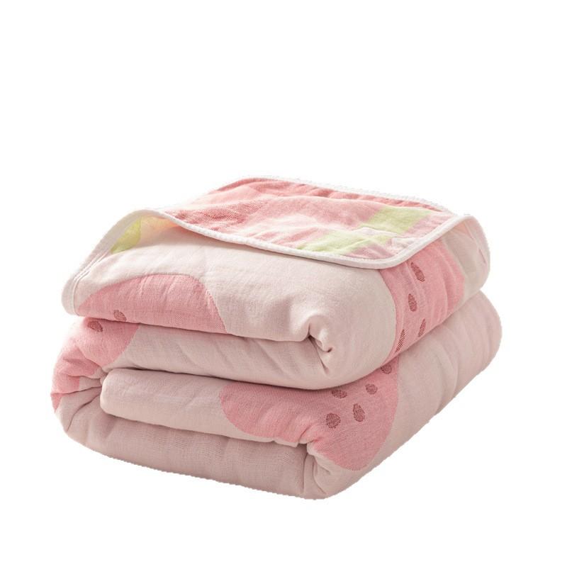 Class A Cotton Six-layer Gauze Throw Blanket Machine Washable Towel Quilt Summer Air Conditioning Cool Quilt Soft Breathable Sofa Cover Blanket Home