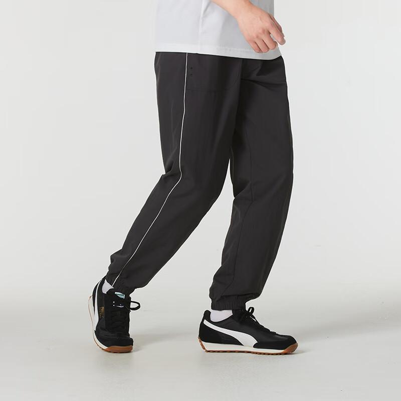 Puma Retro Sports Fitness Training Comfortable Breathable Casual Pants Unisex pants Black 628486-69