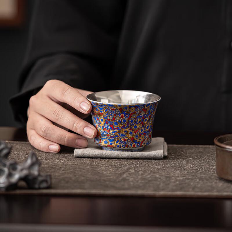 Sushic Guochao Ceramic Gilt Silver Teacup