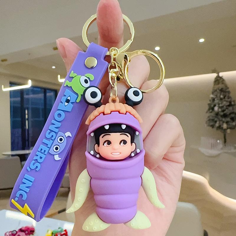 Klíčenka s tématem Anime Monsters, Inc Módní silikonové panenky Přívěsek na tašku Příslušenství ke klíčům od auta Malé dárky pro studenty