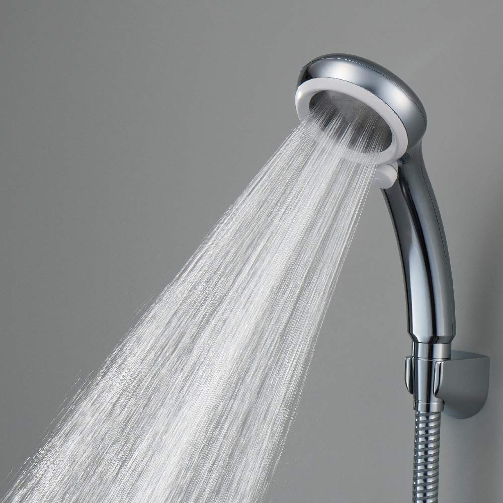 SANEI Company Sanei Faucet Shower Head Rainy Metallic Hand Stop Water Saving Rate Ultra Fine Water Flow Increased Momentum Black (former Name