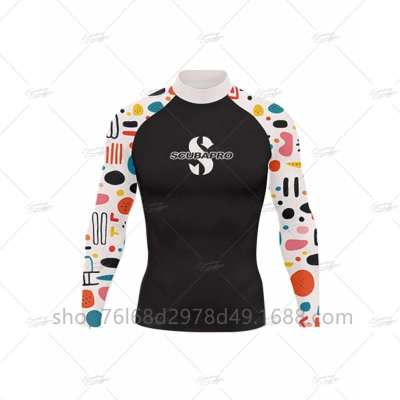 SCUBA Surfing Wear Outdoor Sunscreen Snorkeling Swimwear Long-sleeved Split Top Quick-drying Diving Suit Support