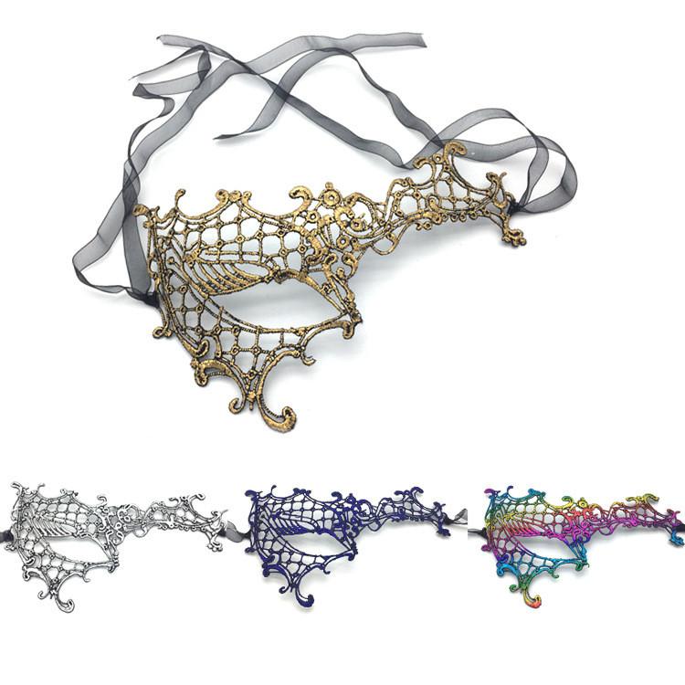 Damen Spitzen-Augenmaske mit verzierten Details für Cosplay- und Kostümveranstaltungen