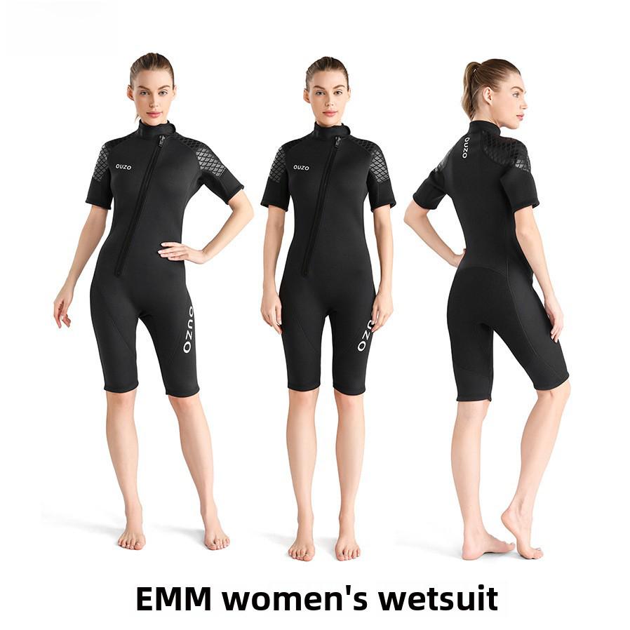 New 3mm Unisex Short-Sleeve Diving Suit - Thick, Warm, and Cold-Resistant for Surfing and Jellyfish Protection