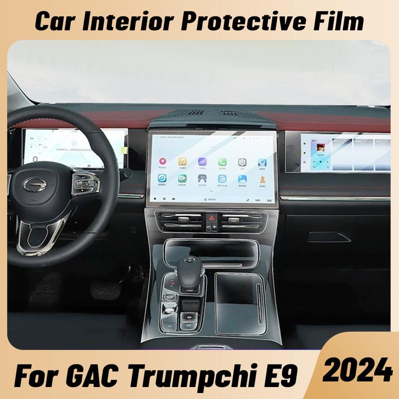 Anti-scratch Car Interior Center Console Media Dashboard Navigation TPU Protector Film Accessories For GAC Trumpchi E9 2024 2025