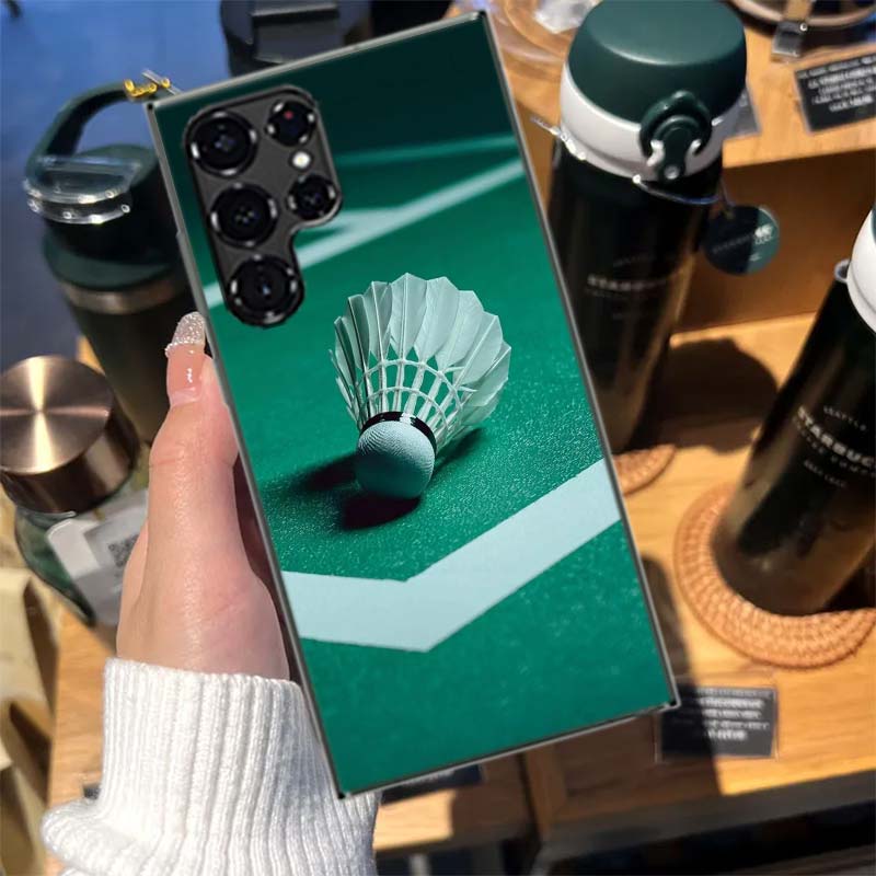 Badminton Sport Cases Phone Case for Samsung Galaxy S26 Ultra S25 Edge S24 S23 FE S21 Plus S20 S22 S10 Cover TPU Capa Shell Shoc