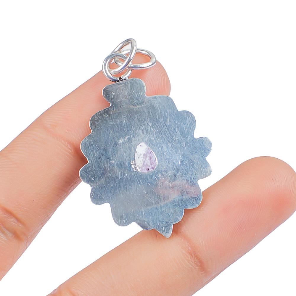 Natural Ametrine Gemstone 925 Sterling Silver Handcrafted Elegant Pendant 1.55" For Women PP-25-22