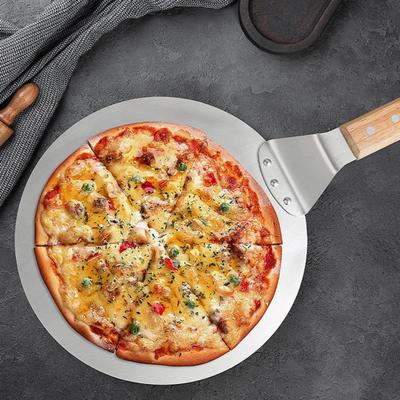 Yousheng Pizzaschaufel aus Edelstahl, großes rundes Paddel, Pizzaspatel für Küchenöfen, breite Oberfläche, sichere Backwerkzeuge für Zuhause, Restaurants, Bäckereien
