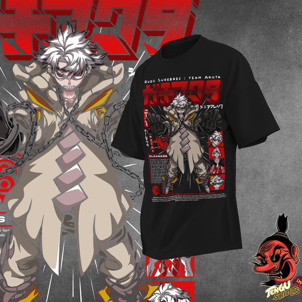 Japanisches Anime Gachiakuta Print T-Shirt Baumwolle Hohe Qualität Herren Oversized Hip Hop Anime Kurzarm Streetwear Herrenbekleidung Straße Kurzarm