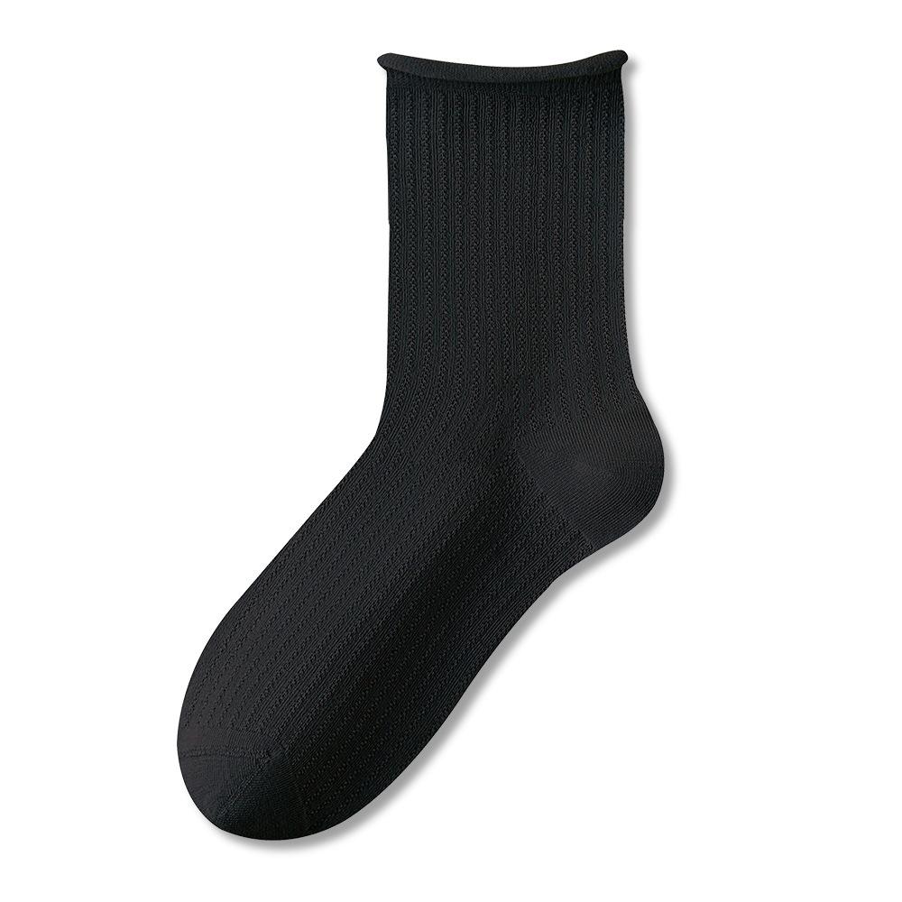 

Women s Summer Thin Mesh Breathable Sweat Absorbing Moon Son Tube Ice Ice Pile Socks 1 pair чорний