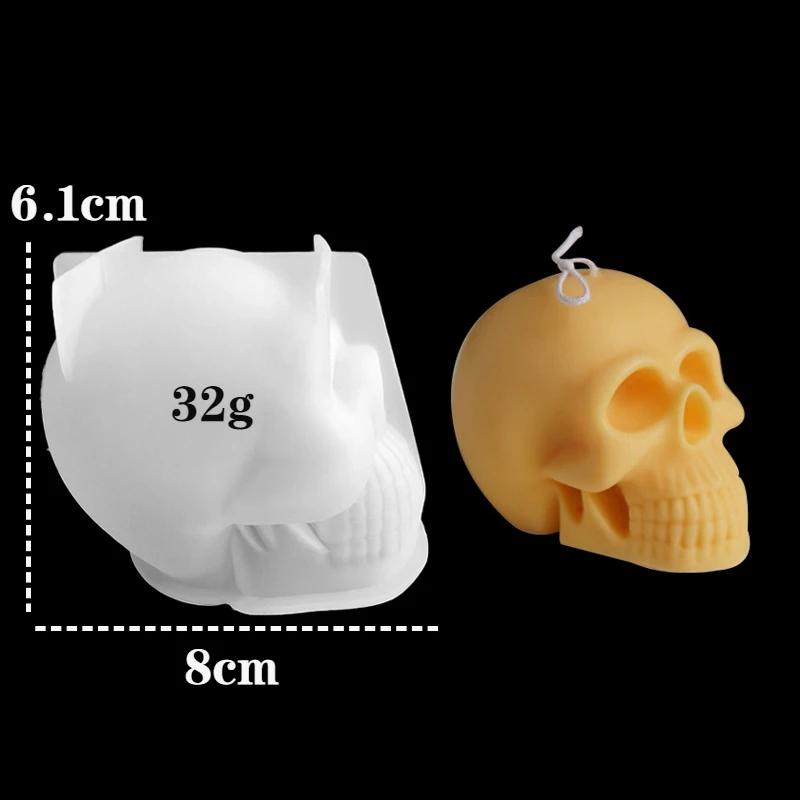 

DIY Skull Silicone Mold for Resin Epoxy Candle Making Soap Making Craft Mold for Halloween Home Decorations