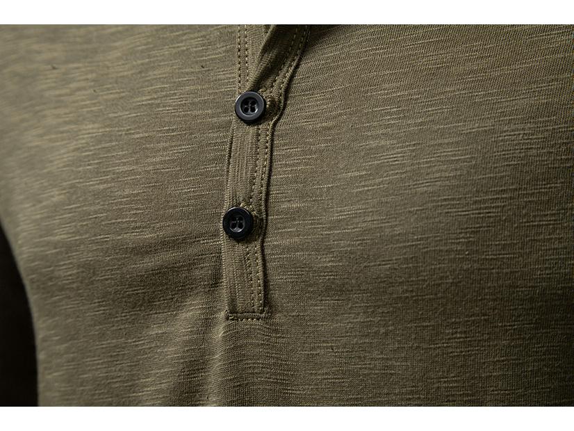 Men's Bamboo Cotton Henley Long Sleeve T-Shirt