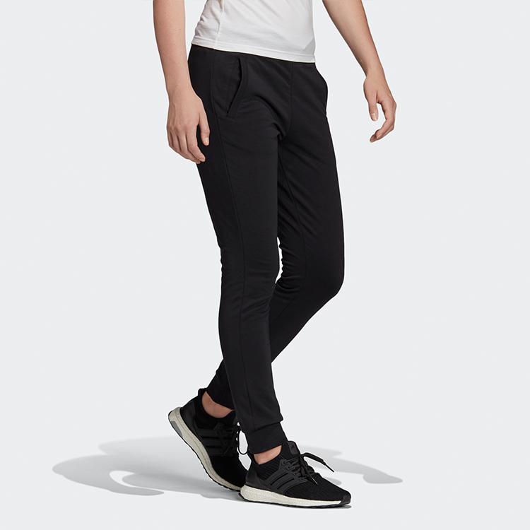 Adidas W Pt Ft Slim Solid Color Sports Casual Logo Knitted Long Pants Women bottoms Black FS8991