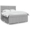VidaXL Bed Slat Base with Mattress Light Grey 180x200cm Fabric, Bed, Platform Bed, Panel Bed 3291747
