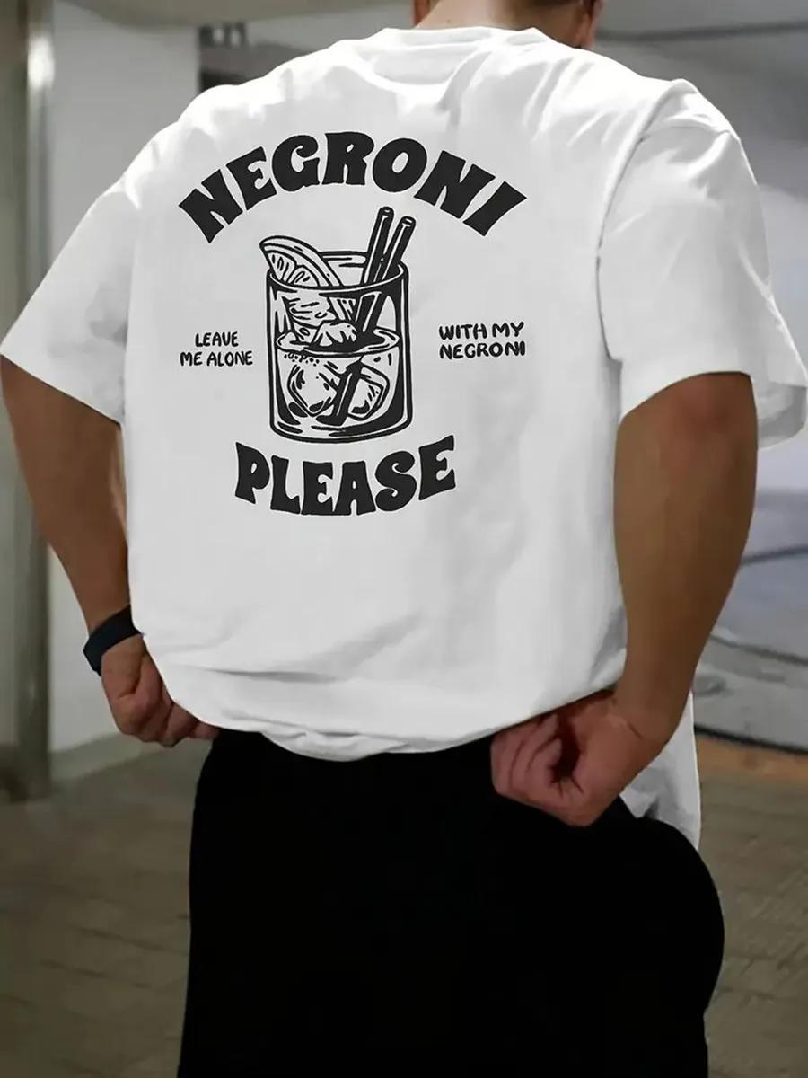 Thick T-shirt with Negroni pinterest print 3XL