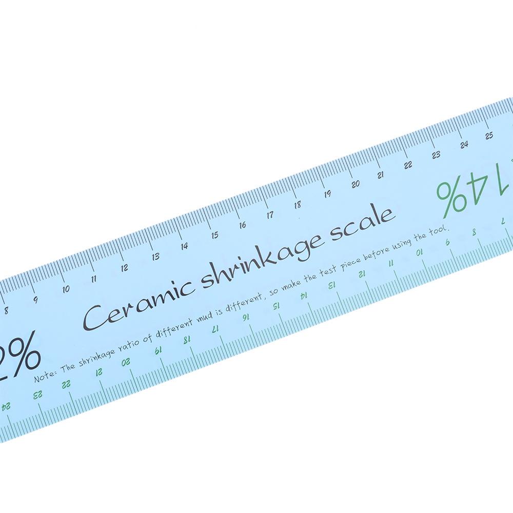 Sky-blue Ceramic Measuring Ruler 37*5.5cm Clay Ruler  For Pottery Lovers