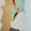 kuho plus Cable Knit Long Gloves Mint (KE3X5UM02L)